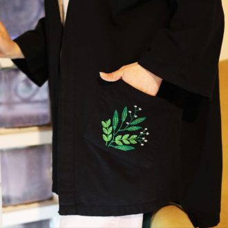 مانتو کتی الیاف طبیعی سایز بزرگ مدل صدف رنگ مشکی