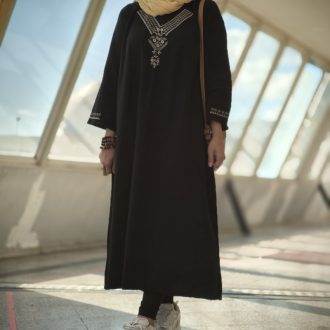 مانتو الیاف طبیعی مدل نجلا