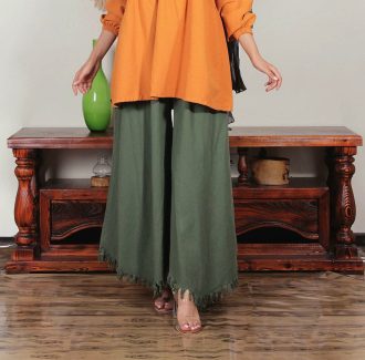دامن شلواری الیاف طبیعی مدل ژینا