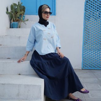 تونیک الیاف طبیعی مدل غنچه